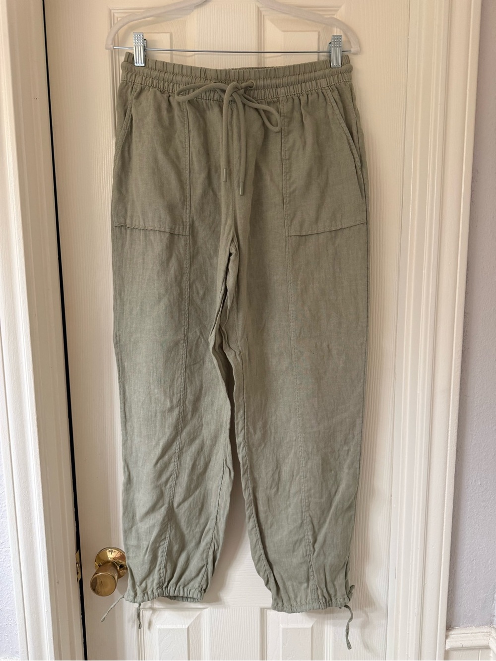Rachel Zoe Sage Green Drawstring Cargo Joggers